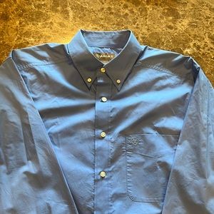 Ariat Men’s Long Sleeve Blue Shirt in Size Large Tall (LT)